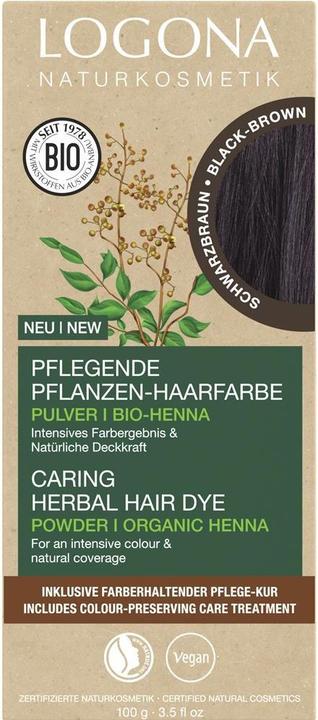 Produktbild Logona Pflegende Pflanzen-Haarfarbe Pulver Schwarzbraun (101 schwarz intense)