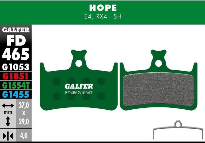 Galfer Bike Pro Bremsbeläge (Hope, Semi-Metallisch)