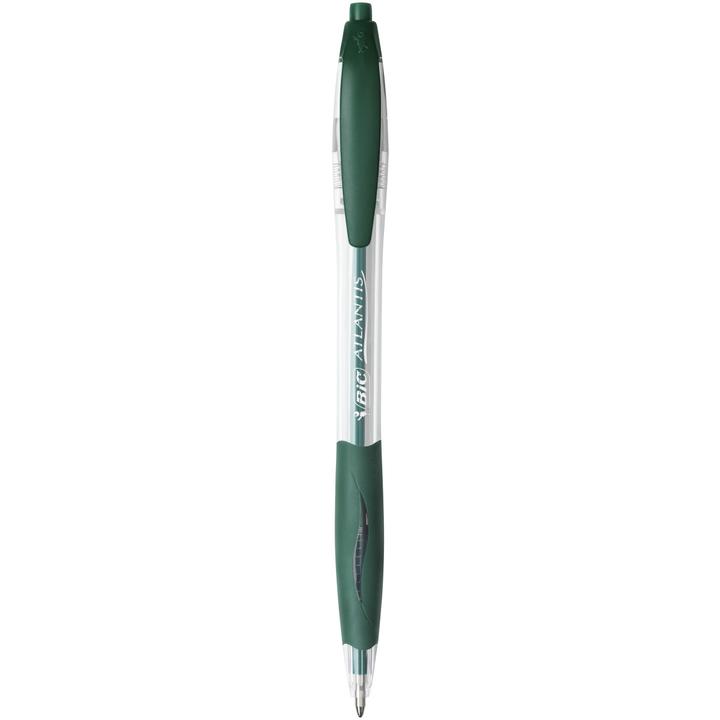 Image du produit Bic Atlantis Classic stylo à bille rétractable (Vert, 12 x)