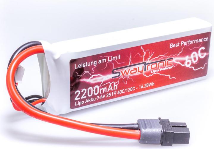 Swaytronic 2S 7.4V 2200mAh 60C/120C XT60 (7.40 V, 2200 mAh)