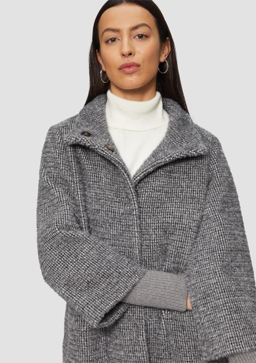Produktbild S.Oliver Outdoor-Mantel Flauschiger Mantel mit Strickbündchen am Ärmel (34)