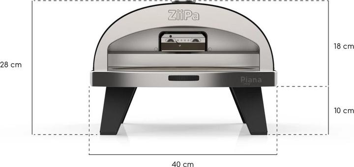 Actual product image Ziipa Antraciet (Pizza oven gas)