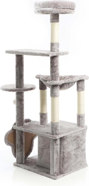 Produktbild Fudajo Kratzbaum Kratzbrett Grau 135cm Katzenkratzbaum Katzenbaum Kletterbaum (135 cm, Grau)