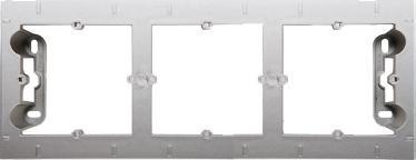 Kontakt Simon Aufputzdose 3-fach Platte silber matt (DPN3