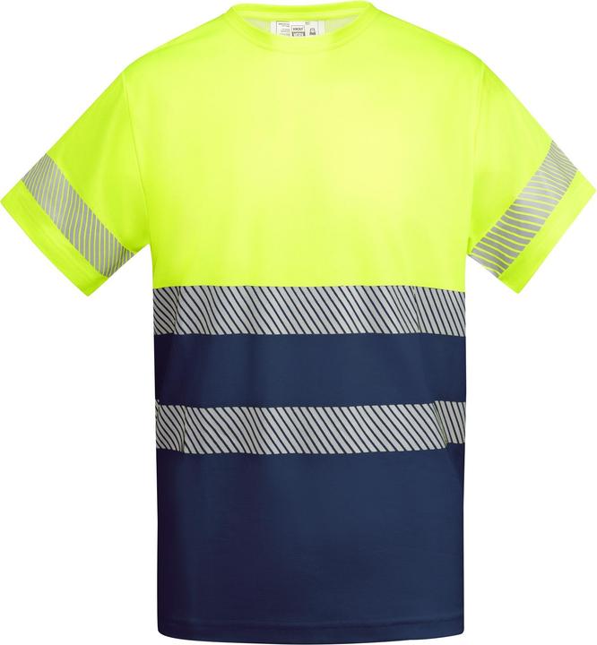 Dunkles Marineblau, Fluoreszierendes Gelb