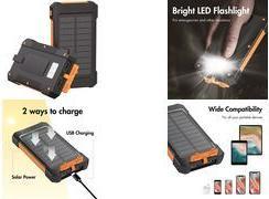 Image du produit LogiLink Solar-Powerbank (6000 mAh, 12 W, 22.20 Wh)