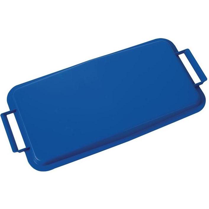 2x kaiserkraft Steckdeckel, mit 2 Handgriffen, Abfalleimer, Blau