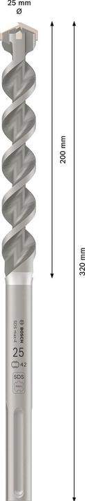 Produktbild Bosch Professional Zubehör Hammerbohrer SDS max-4 25 x 200 x 320 mm (25 Millimeter)