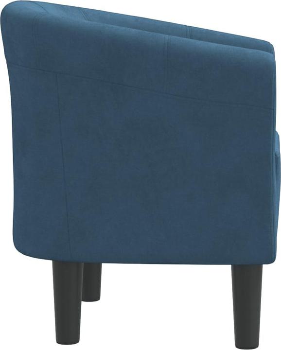 Image du produit VidaXL Clubsessel Dunkelblau Samt,Farbe: Dunkelblau,Material: Samt