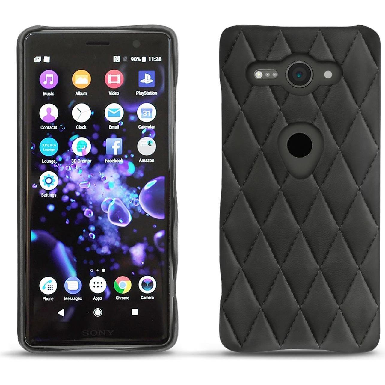 Noreve Lederschutzhülle (Sony Xperia XZ2 Compact), Smartphone Hülle, Schwarz