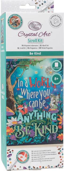Immagine prodotto Craft Buddy Be Kind, 20x30cm Mini Crystal Art Scroll Kit