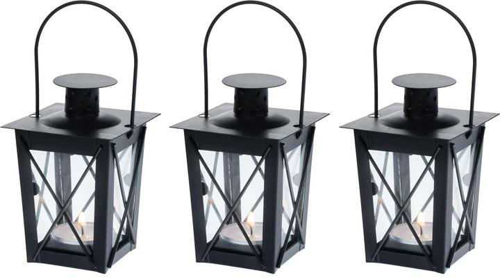 Actual product image Cocon Laternen Mini 3er Set schwarz