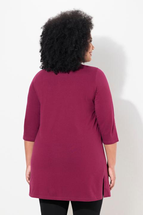 Produktbild Ulla Popken Longshirt, A-Linie, V-Ausschnitt, 3/4-Arm (68)