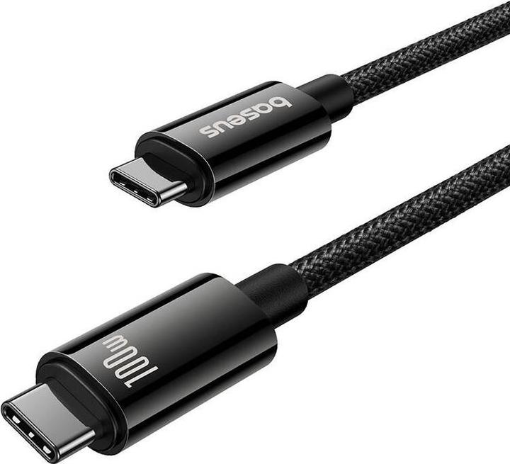Actual product image Baseus Tungsten Gold USB-C 3.2 / USB-C 3.2 cable 100W 4K 60Hz 1.5m - black (1.50 m, USB 3.2, 100 W)