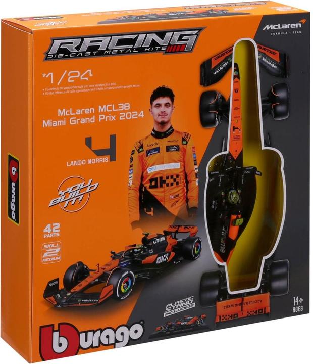 Image du produit Bburago McLaren F1 MCL38 Kit Norris 2024