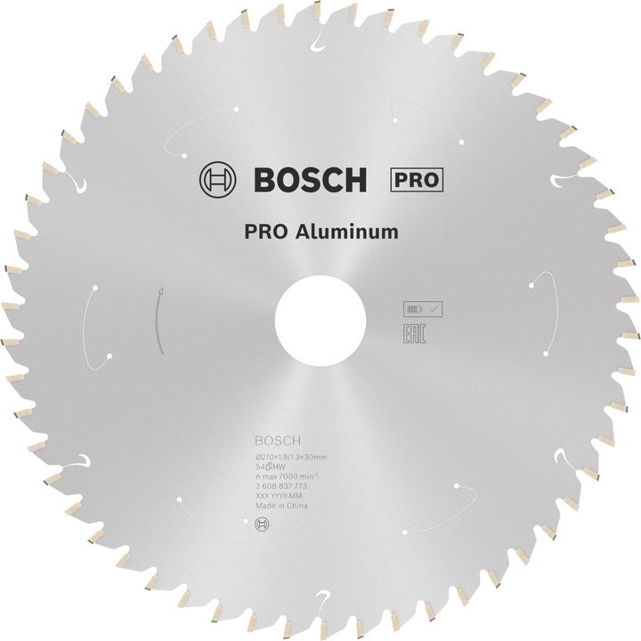 Productafbeelding Bosch Professional Zubehör Cirkelzaagblad Standaard voor Aluminium, 210x1,9/1,3x30, 54 tanden