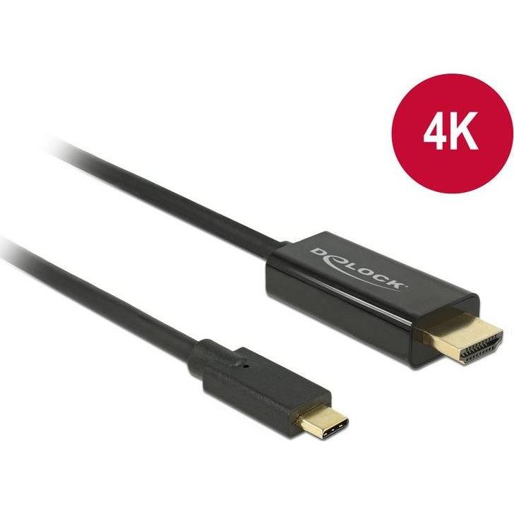 Delock USB Typ C — HDMI (Typ A) (3 m, HDMI, USB Typ C), Video Kabel