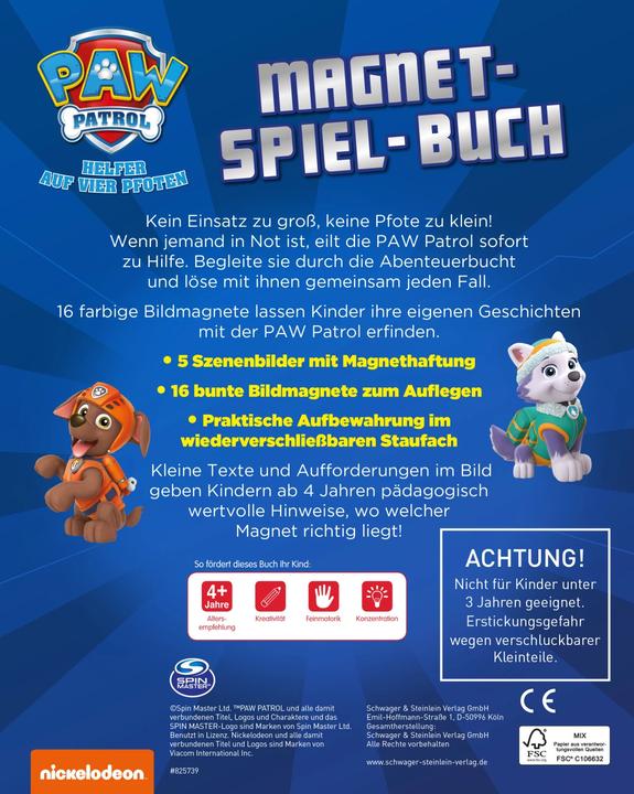 Produktbild PAW Patrol Magnet-Spiel-Buch (Deutsch, 2022)