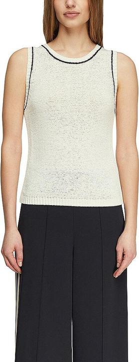 Produktbild Comma Strickpullunder Maritimes Top aus Baumwollbändchengarn mit Kontrastabschlüssen (32)