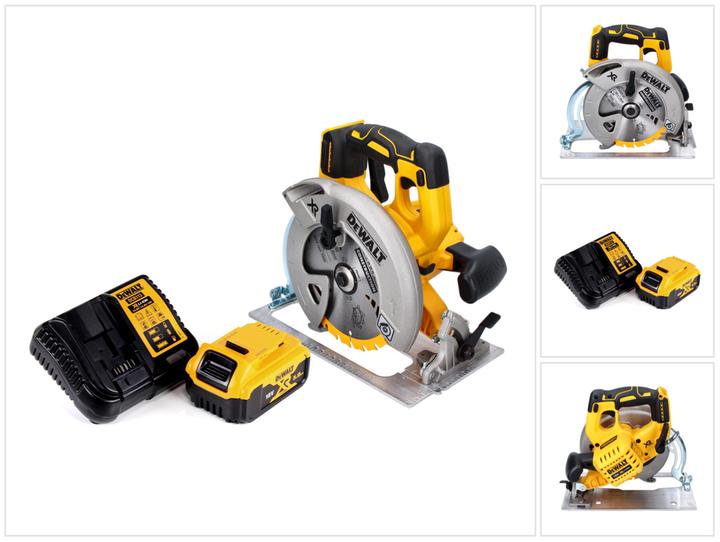 Actual product image DeWalt DCS 570 P1 Battery Hand Circular Saw 18 V 184 mm Brushless + 1x Battery 5.0 Ah + Charger