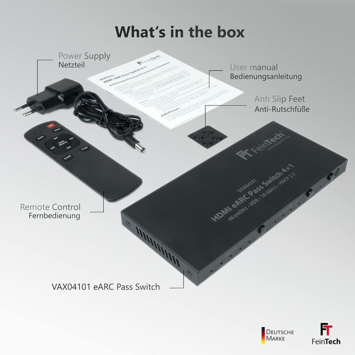 Produktbild FeinTech HDMI eARC Pass Switch 4x1