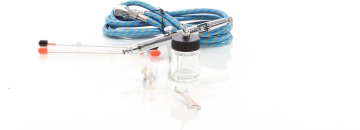 Produktbild Wiltec Airbrushpistole Spritzpistole Druckluft Typ 182K 0,3 0,5 0,8 mm Düsen Double