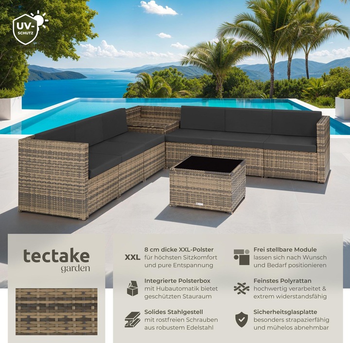 Image du produit tectake Rotin Lounge Verona