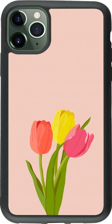 Actual product image PhoneLook Coque silicone rigide noir Spring 23 tulip trio (Apple iPhone 11 Pro Max)