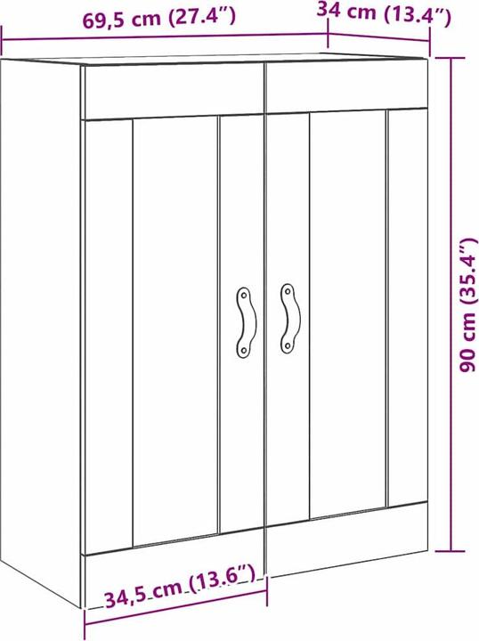 Immagine prodotto VidaXL Credenza (69,5 x 34 x 90 cm)