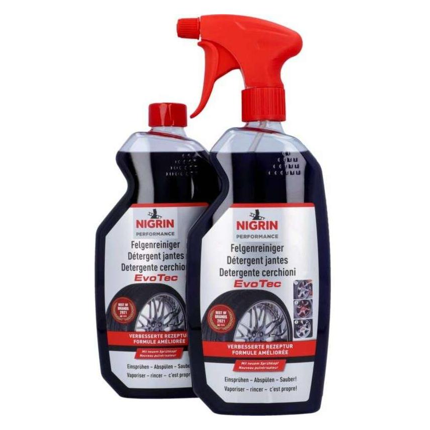 Nettoyant Jantes NIGRIN EvoTec 750 Ml - Sans Acide & Auto-Actif - Indicateur De Couleur - Pour Tous Types De Jantes