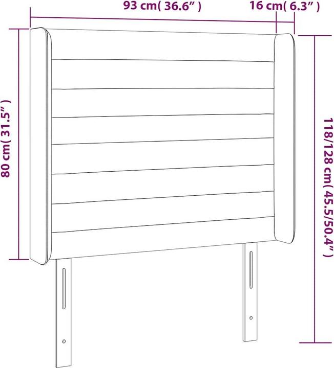 Image du produit vidaXL Aaliyah (93 x 16 x 128 cm)