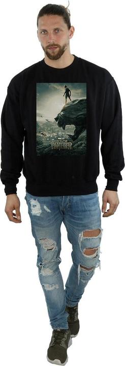 Actual product image Mens Black Panther Poster Cotton Sweatshirt (XXL)