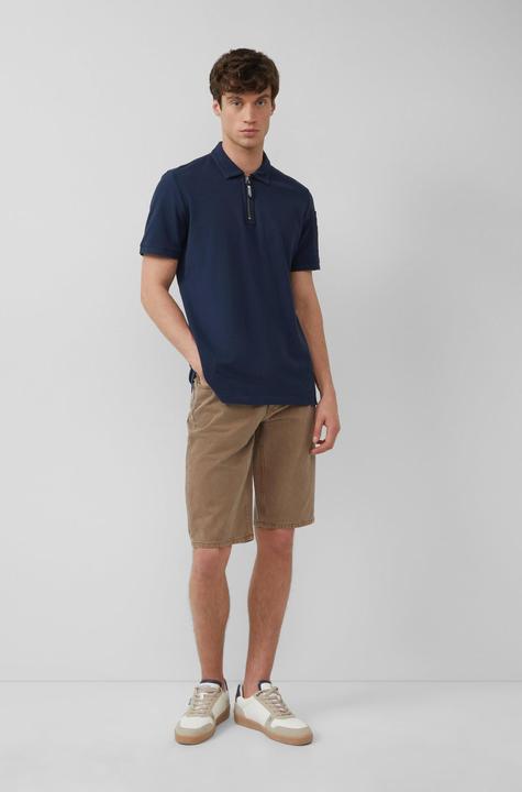 Produktbild S.Oliver Polo-Shirt Poloshirt mit Reissverschluss und Ärmeltasche (XL)
