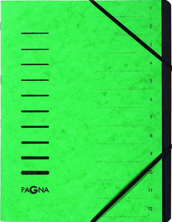 Produktbild Pagna Ordnungsmappenset 12 Fächer 1-12 je 1Stk rot/blau/grün (1x)