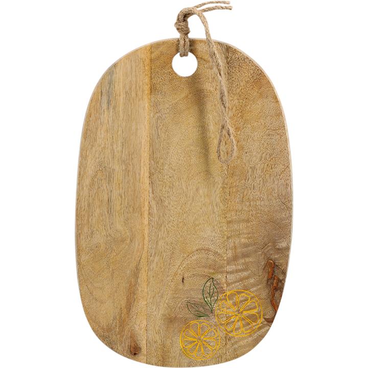Produktbild Zeller Present Servier- und Schneidbrett Lemon Mangoholz 38x25x2 cm