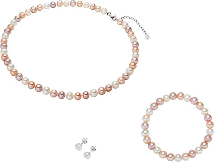 Immagine prodotto Lulu & Jane Catena in argento 925 con perle d'acqua dolce 19,0 cm 43,0 cm di base + 5,0 cm di estensione - 33256 (Argento)