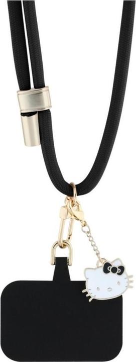 Actual product image Hello Kitty Crossbody Strap Cord Head Charm - black