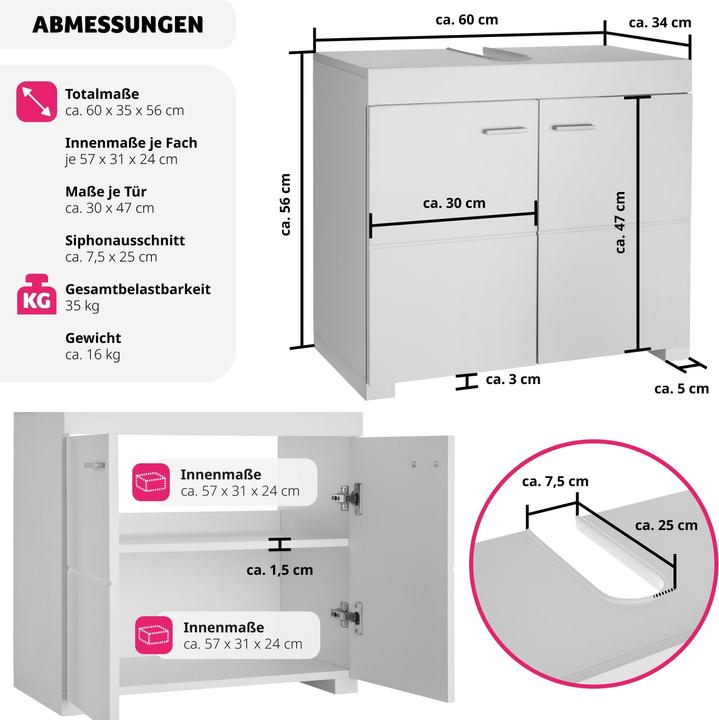 Produktbild tectake Idris (60 x 35 x 56 cm)