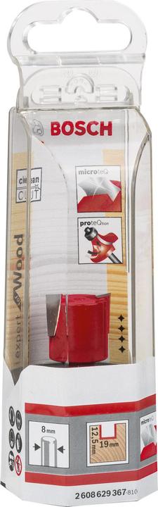 Produktbild Bosch Professional Zubehör Scharniernutfräser Expert for Wood, 8 mm, D1 19 mm, L 12,5 mm, G 51 mm