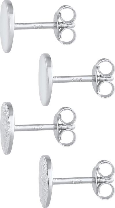 Actual product image Elli Basic ear studs, geo, circle, organic (925 sterling silver)