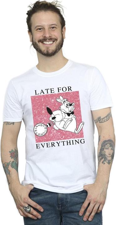 Actual product image Disney Mens Alice In Wonderland White Rabbit T-Shirt (5XL)