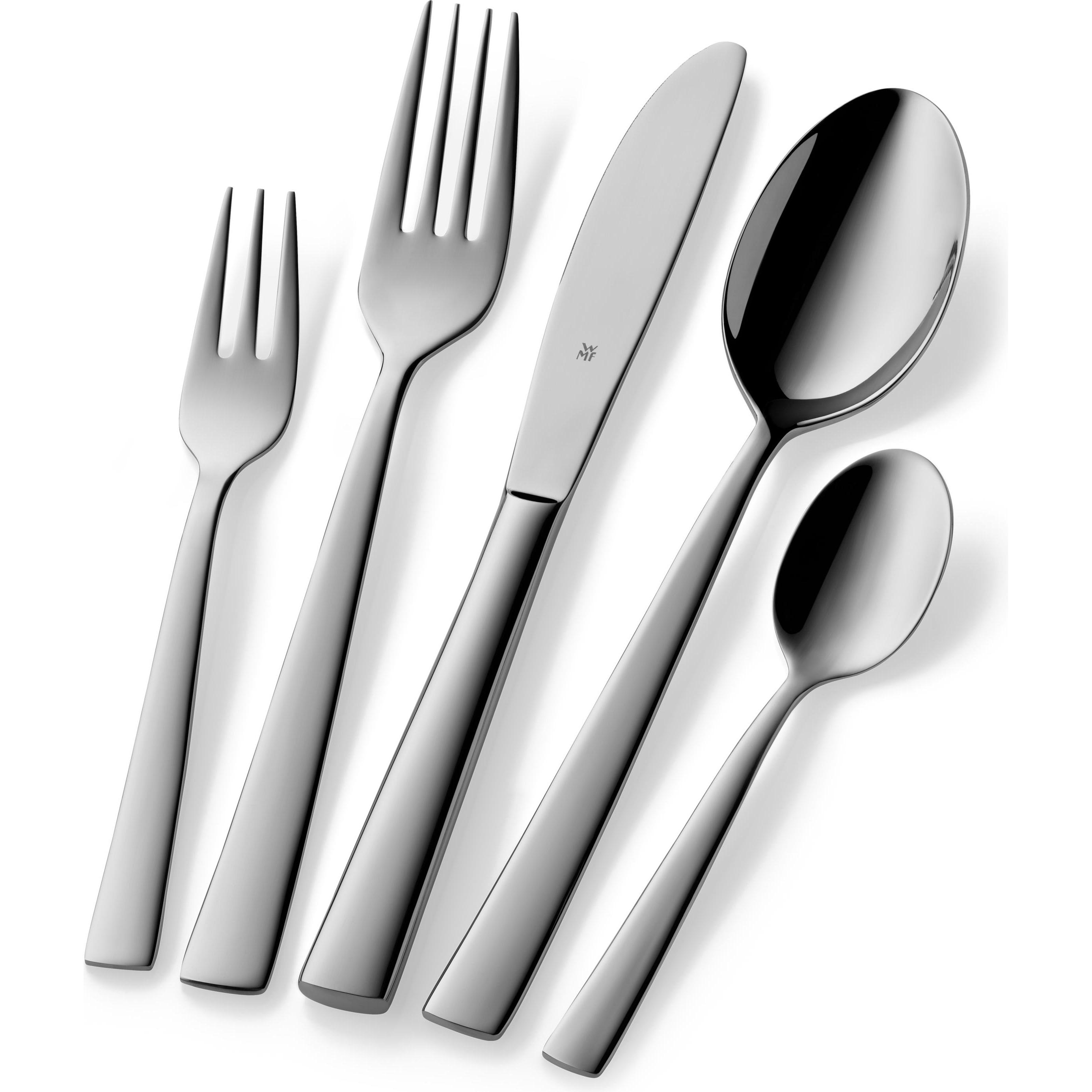 WMF Essbesteck Besteckset 12 Personen Philadelphia 60tlg Monobloc Edelstahl 18/10 poliert, Besteck, Silber