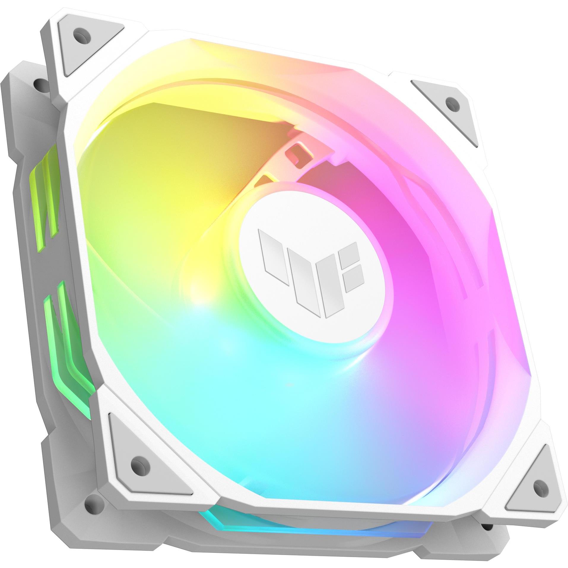 ASUS Fan TUF GAMING TR120 FAN ARGB WHT (120 mm, 1 x), PC Lüfter, Weiss
