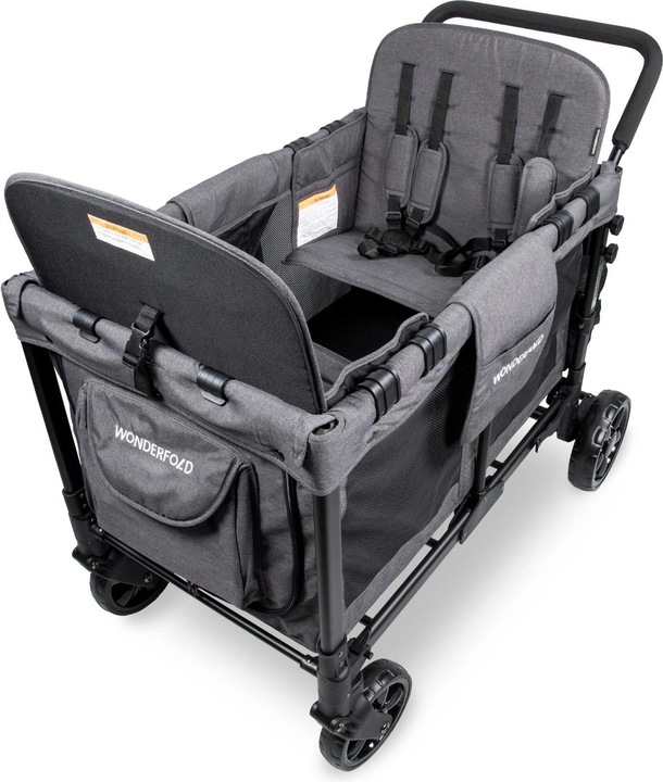 Actual product image WonderFold Pushchair Original Quad Stroller Wagon Charcoal Grey