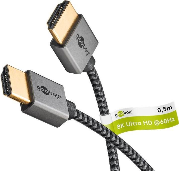 Produktbild Goobay Slim Ultra High-Speed HDMI-Kabel (0.50 m, HDMI, 2.1)