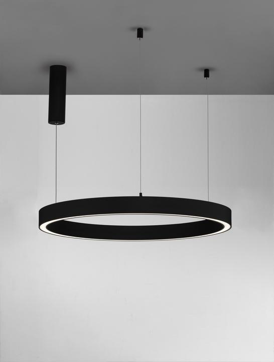 Productafbeelding Nova Luce STING LED hanglamp zwart 50W warm wit 200x80cm dimbaar 9558604 (2968 lm)