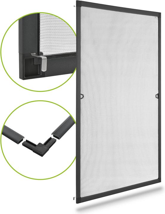 Image du produit Juskys Fliegengitter für Fenster (130 x 150 cm)
