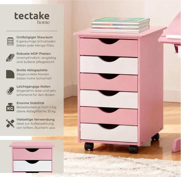 Produktbild tectake Rollcontainer (36 x 40 x 65 cm)