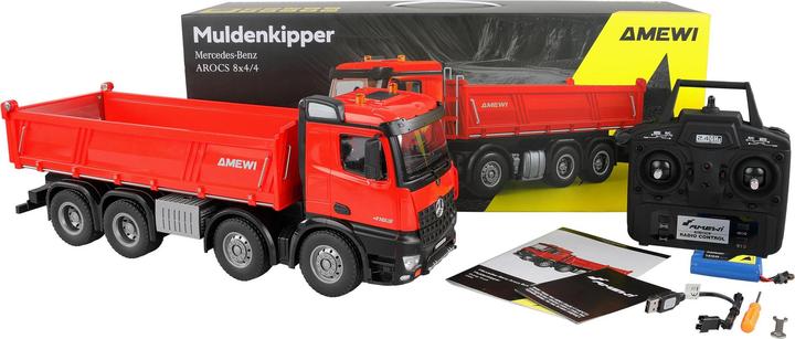 Immagine prodotto Amewi Mercedes-Benz Arocs Muldenkipper 8x4/4 4WD 1:18 RTR ro (RTR pronto all'uso)
