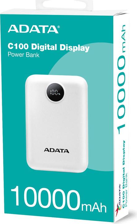 Actual product image Adata Powerbank P10022-12 10000 mAh, Akkutyp: Lithium-Polymer (10000 mAh, 15 W, 37 Wh)